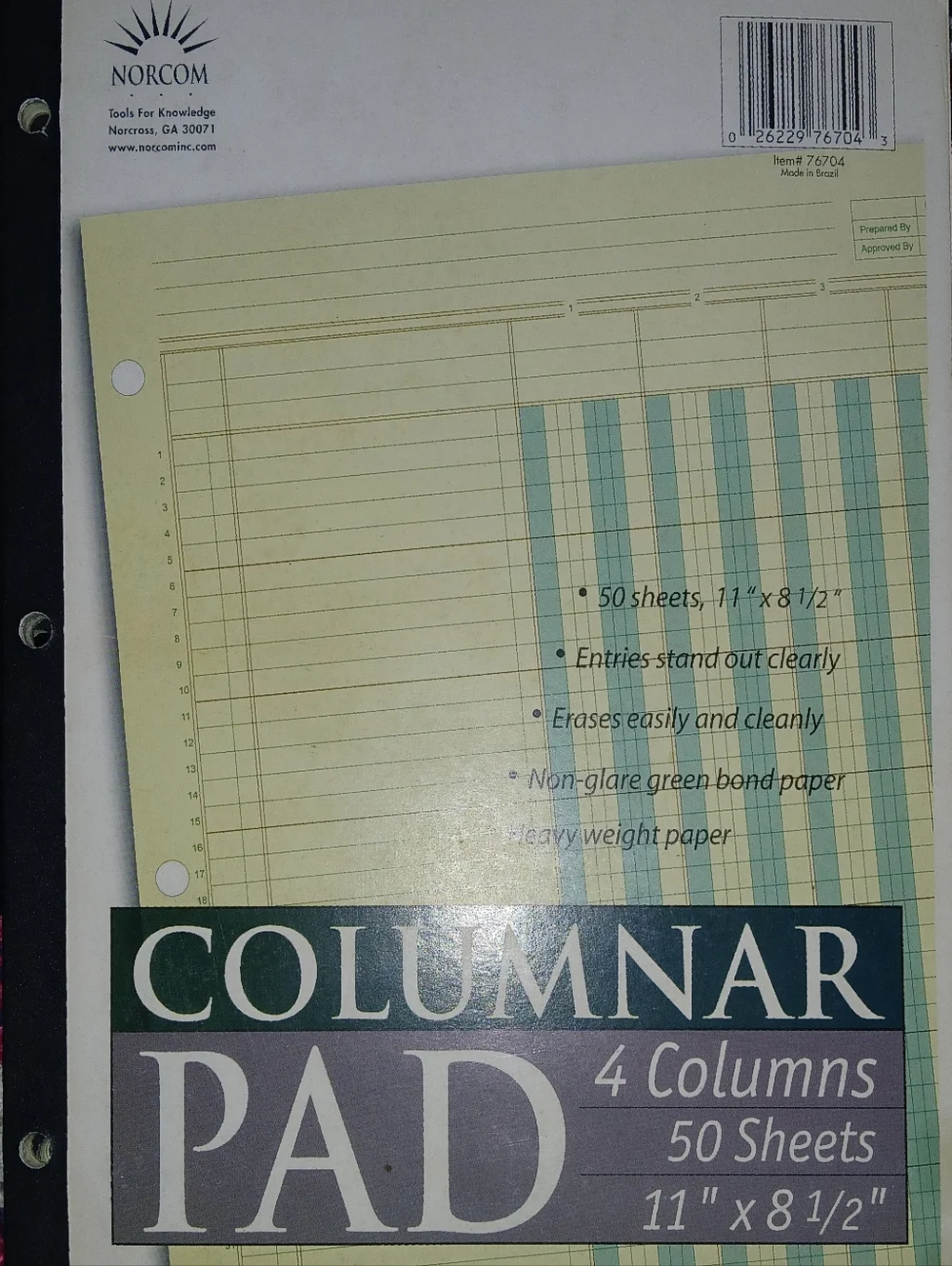 📊 Vintage Columnar Pad | 4 Columns | Retro Accounting | Budget Planning